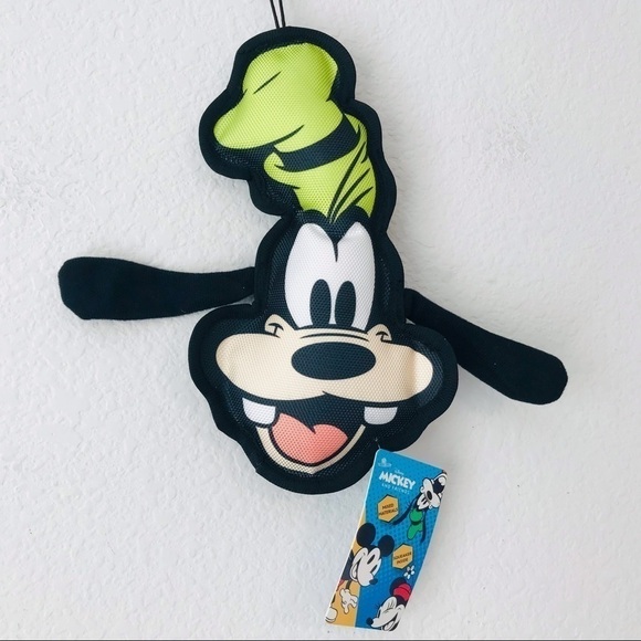 New! Disney Goofy Tough Dog Puppy Small Squeaky Toy - Picture 2 of 7